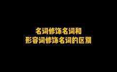 名词修饰什么词(名词修饰的用法及例句，细节了解一下)
