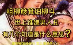 世上谁嫌男人丑的前一句是什么(揭秘：世上谁嫌男人丑的前一句是什么？)