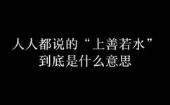 上善若水是什么意思(探究上善若水的含义解析上善若水意义)