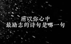 激励人努力奋斗的诗句(激发斗志的励志诗句推荐)