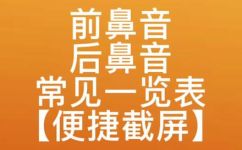 前鼻音音节有哪些(前鼻音音节有哪些？学习中文发音攻略)
