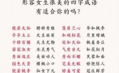 夸女生的四字词语有哪些(女生赞美必备最流行的四字词语盘点)